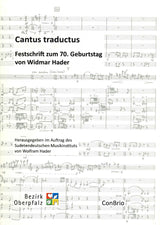 Cantus traductus: Festschrift zum 70 (ConBrio)