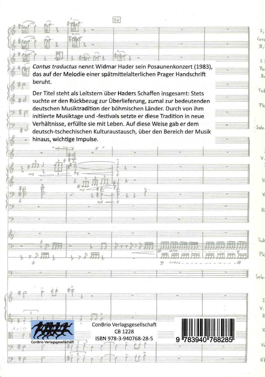 Cantus traductus: Festschrift zum 70 (ConBrio)