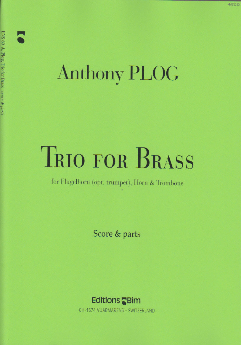 Plog, Trio for Brass (Flugel/Trp,Hn,Tbn) (Bim)