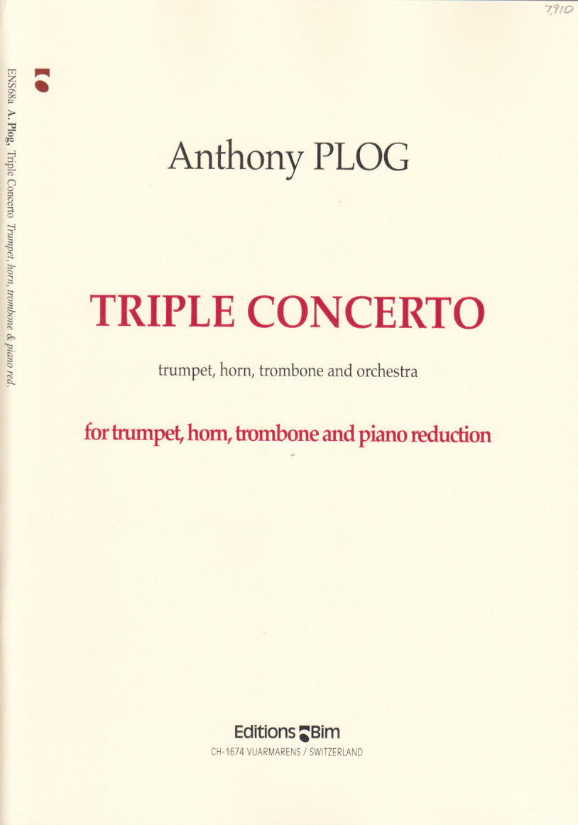 Plog, Triple Concerto (Trp,Hn,Tbn,Pf) (Bim)