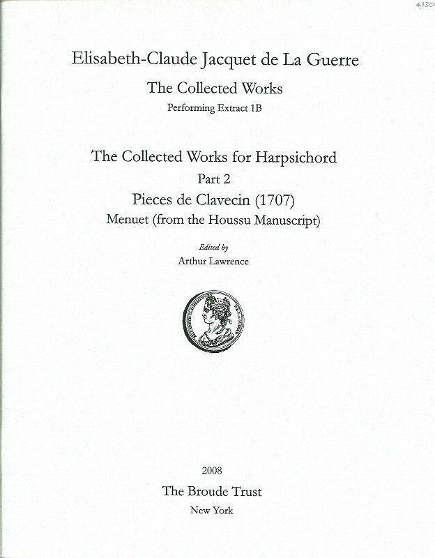 Jacquet de La Guerre, Hpschd Works 2 (Broude Trust)