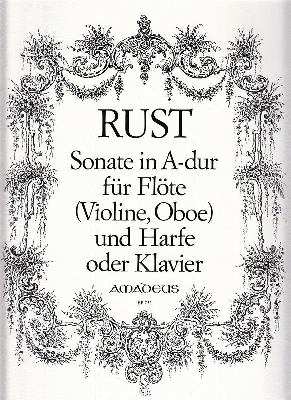Rust, Sonata in A (Fl/Vn,Ob,Hrp/Pf) (Amadeus Verlag)