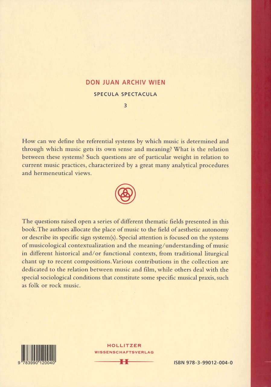 Barbo, Music and its Referential Systems (Hollitzer Wissenschaftsverlag)