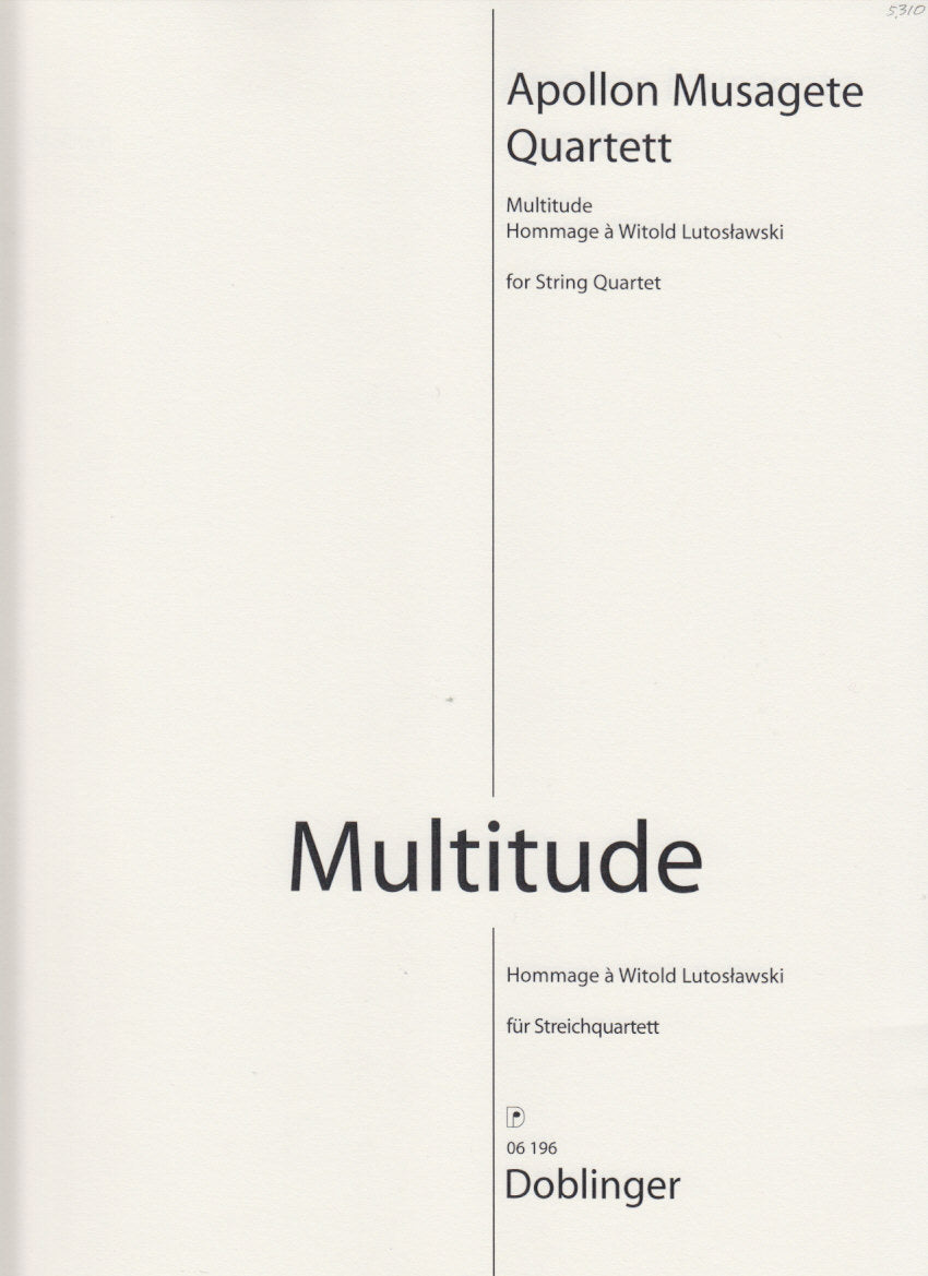 Apollon Musagete Quartett, Multitude (Doblinger)