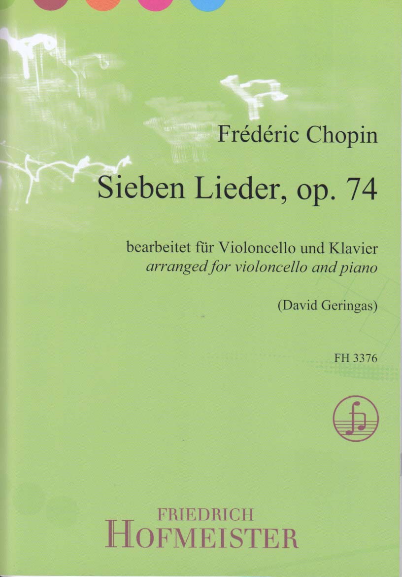 Chopin, 7 Lieder op. 74 (Hofmeister)