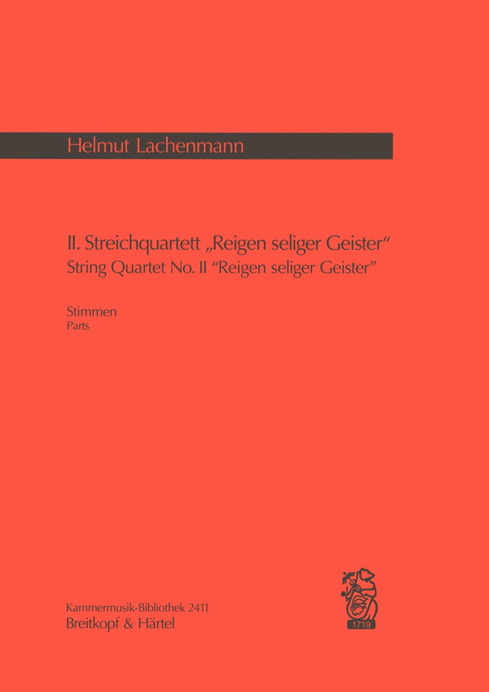 Lachenmann, Streichquartett Nr. 2 (1989) (Breitkopf)