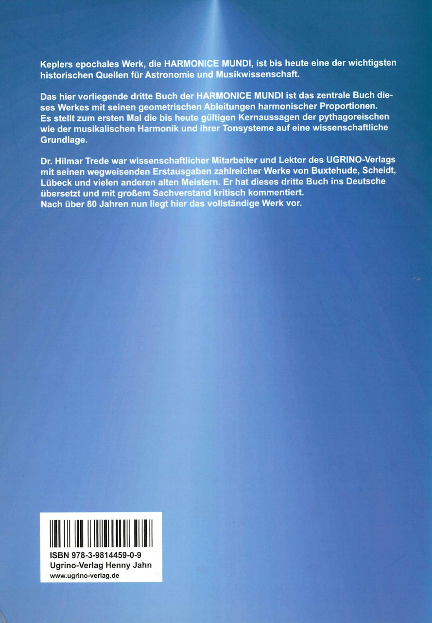 Kepler,J., Harmonice mundi, III. Buch (Ugrino-Verlag Henny Jahn)