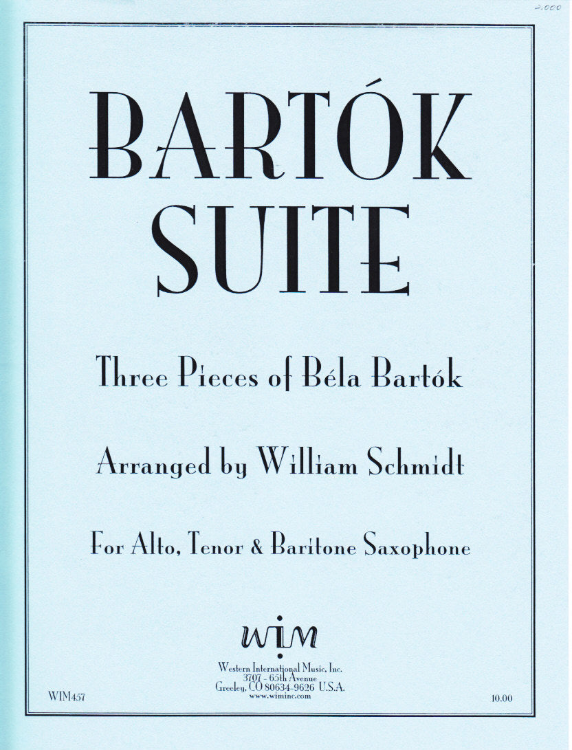 Bartok, Bartok Suite (ATBr Sax) (Western International Music)