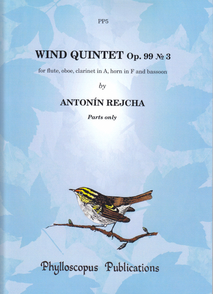 Reicha, Quintet op. 99/3 (Parts) (Phylloscopus Publications)