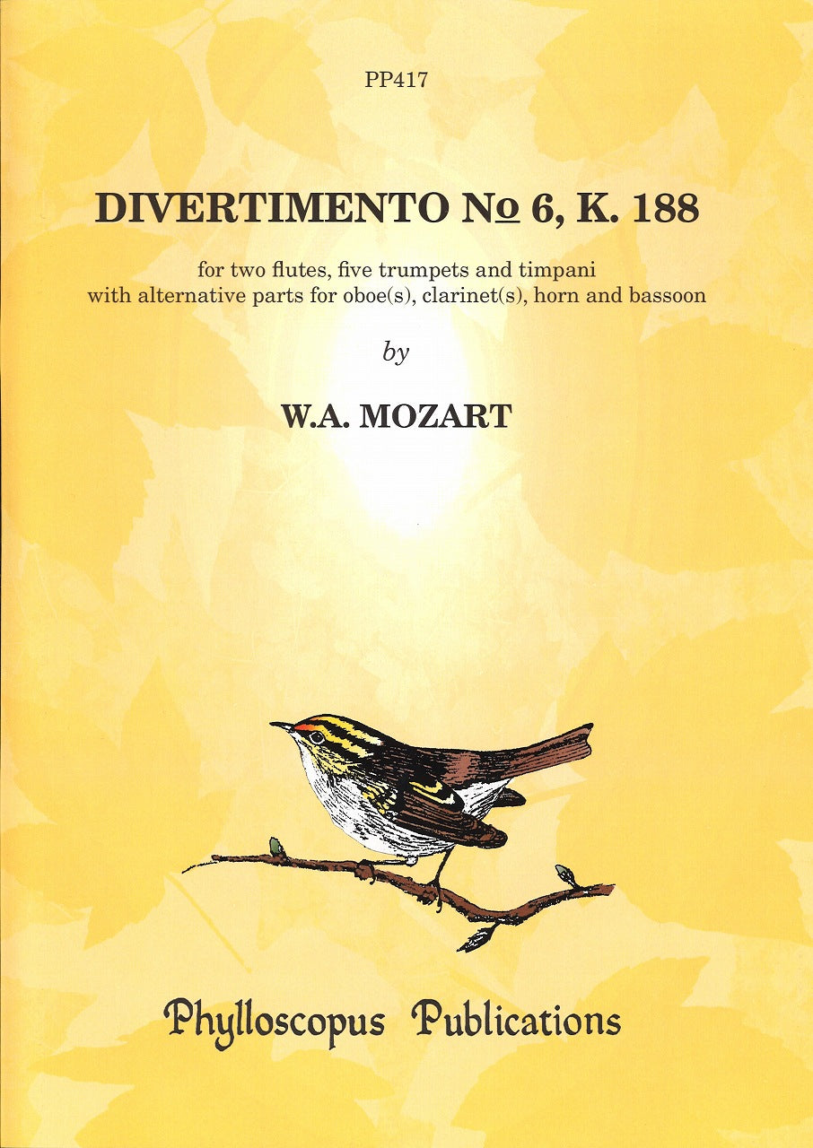 Mozart, Divertimento KV 188(240b) in C (Phylloscopus Publications)