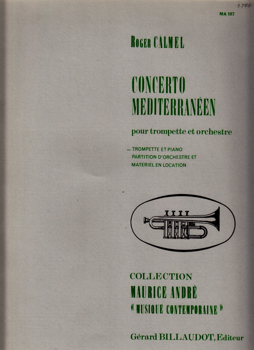 Calmel, Concerto mediterraneen (Billaudot)