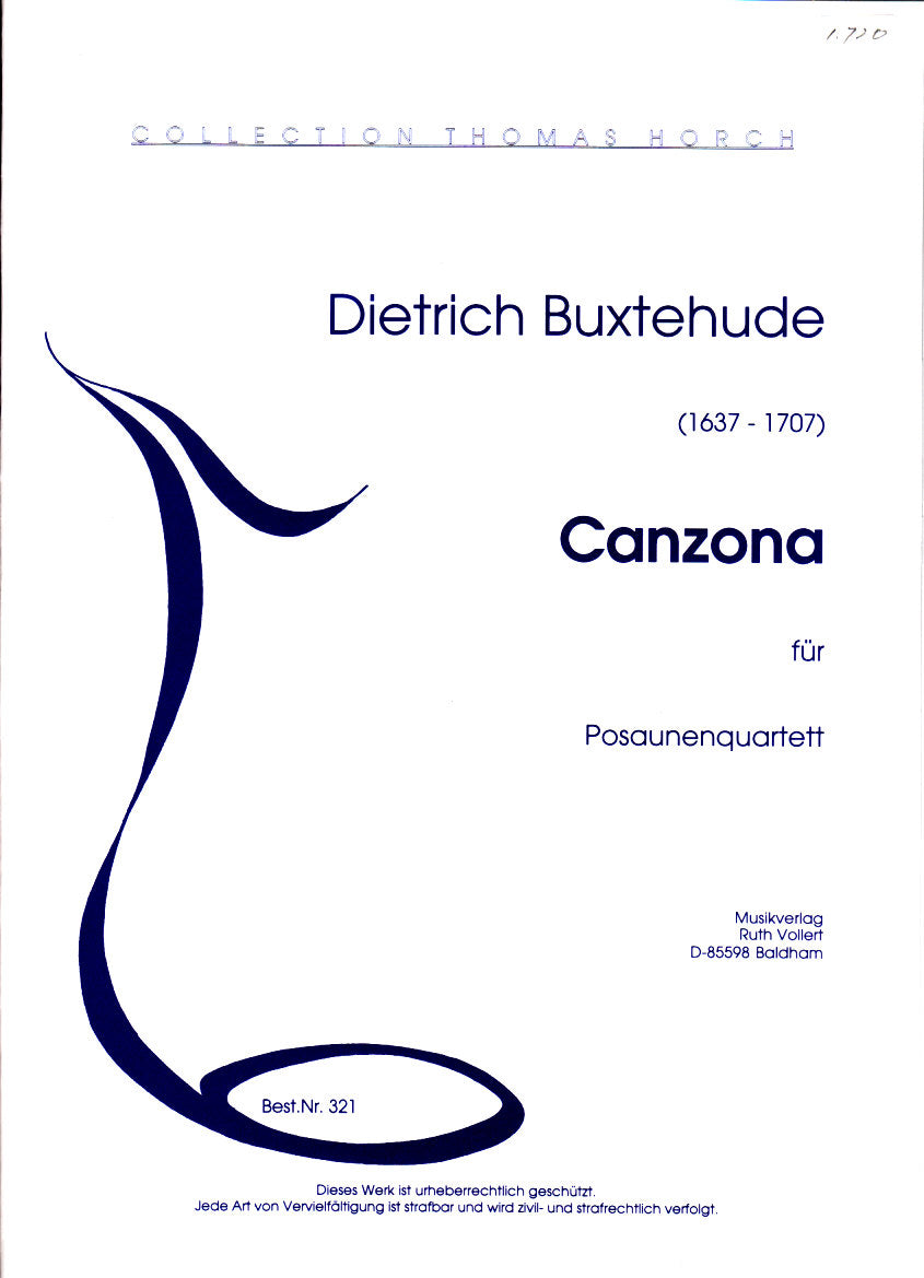 Buxtehude, Canzona (Ruth Vollert, Musikverlag)