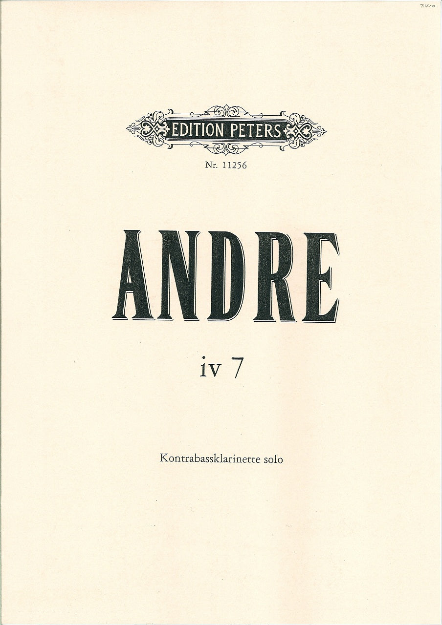 Andre, IV 7 (2008-09) (CBCl Solo) (Peters)