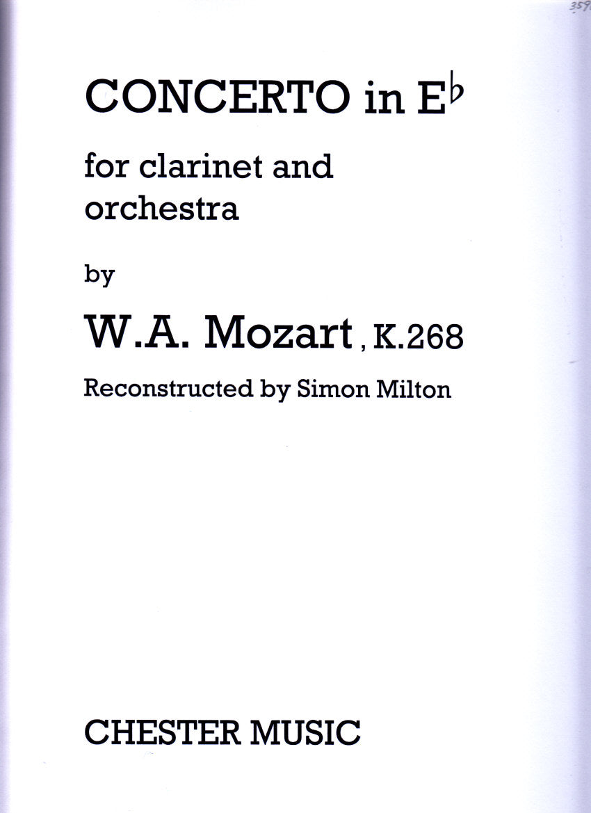 Mozart, Concerto KV 268 in Eb (Chester)