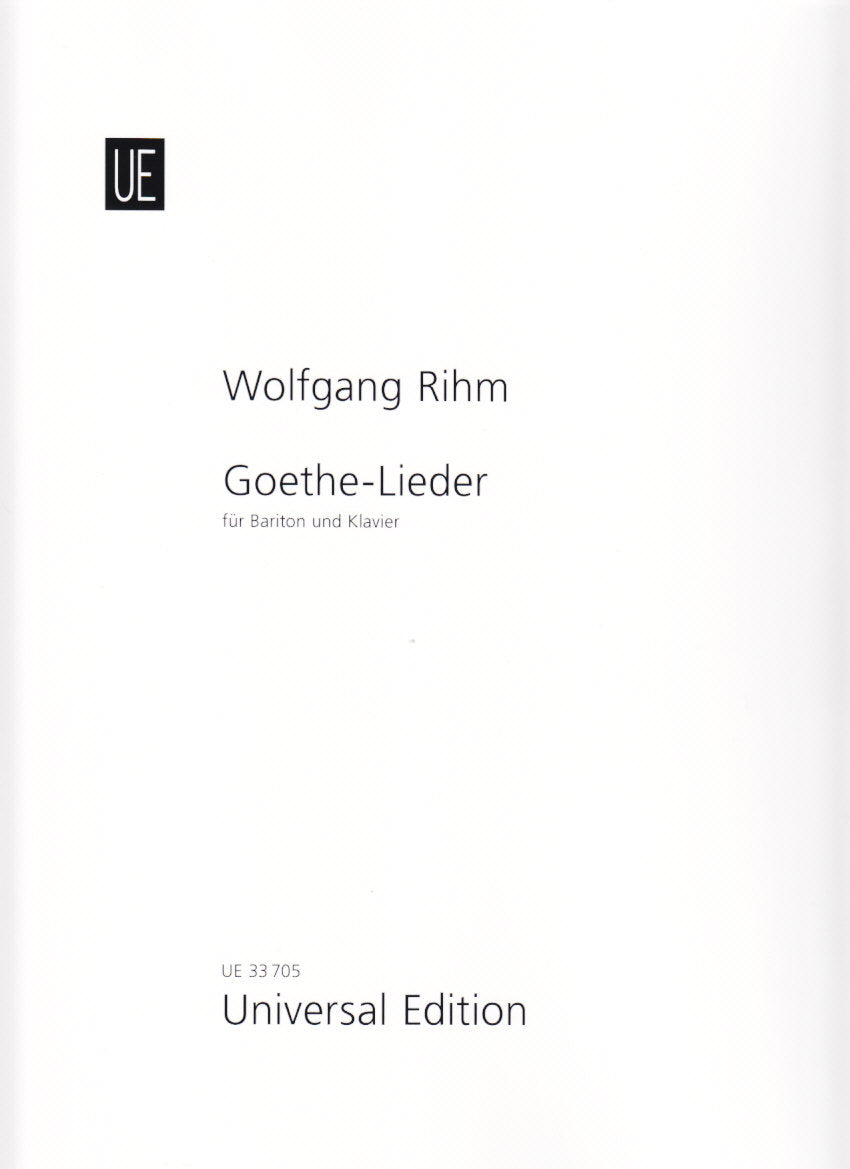Rihm, Goethe-Lieder [G] (Bar,Pf) (Universal)