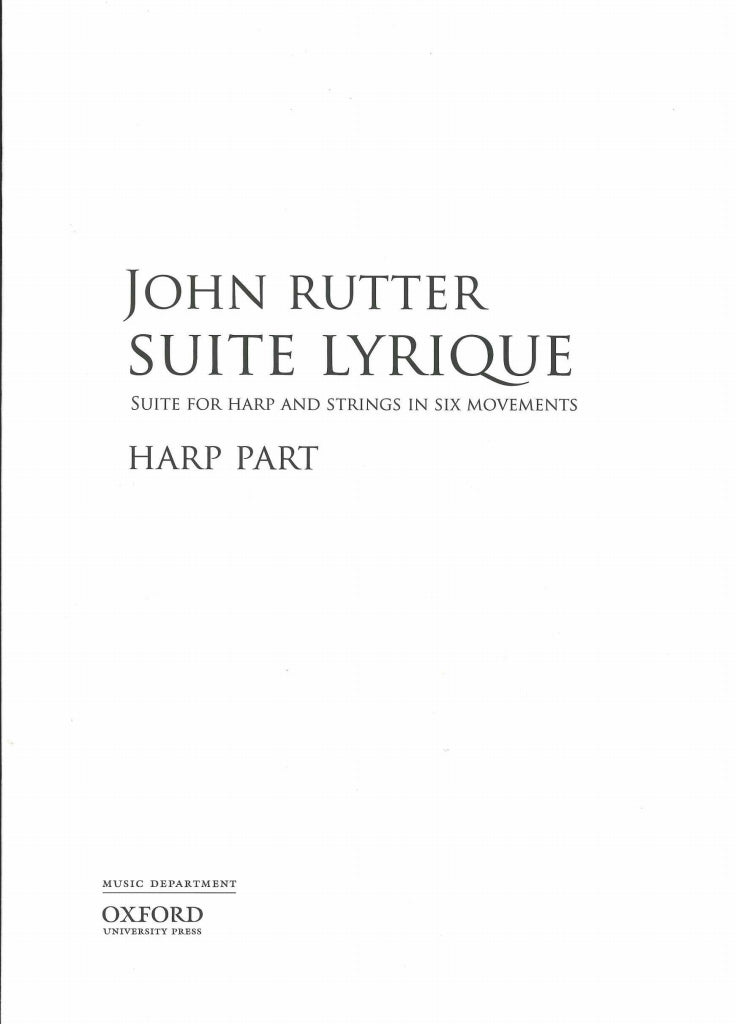 Rutter, Suite lyrique (Harp part) (Oxford University Press)