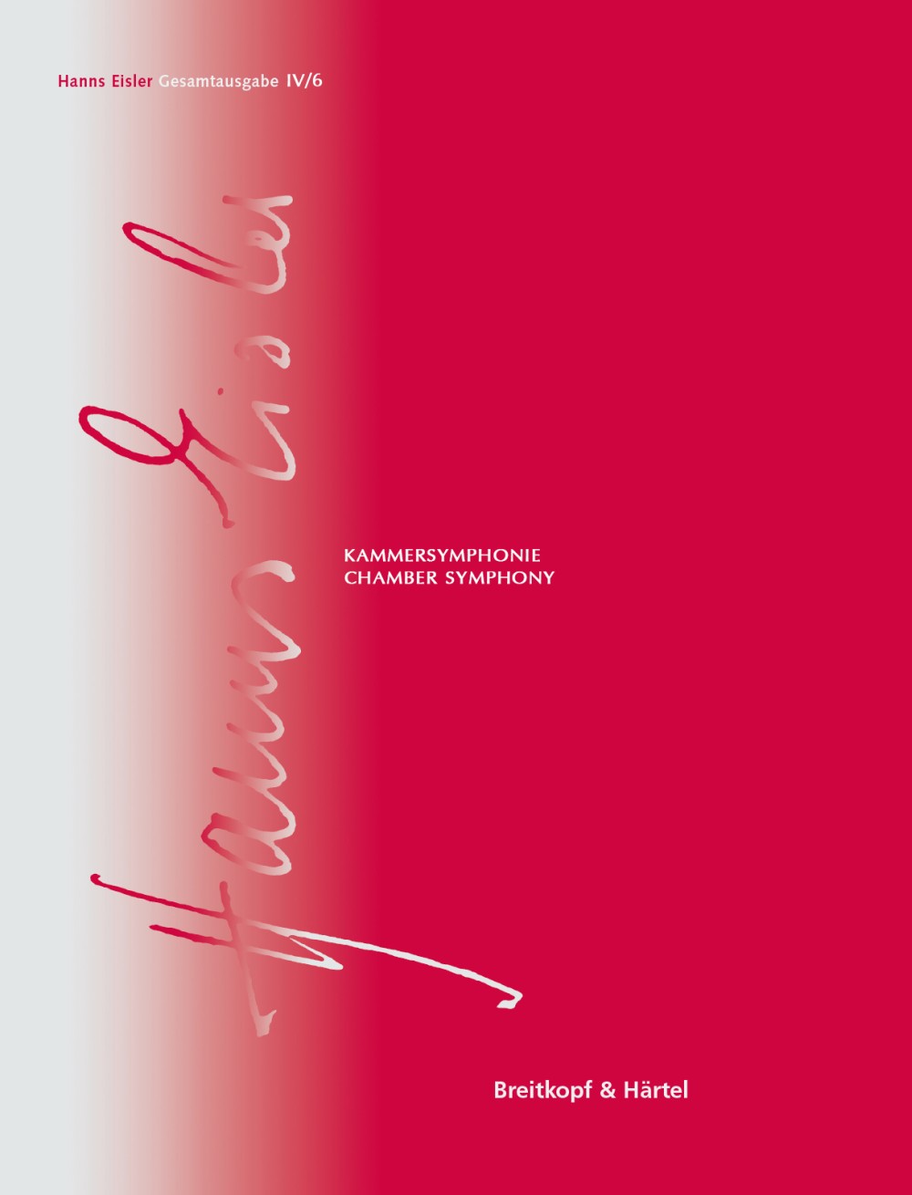 Eisler, HEGA 4/6 Kammersymphonie op. 69 (Breitkopf)