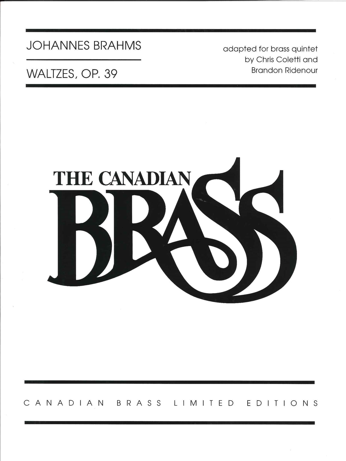 Brahms, Waltzes op. 39 (Quintet) (Hal Leonard)
