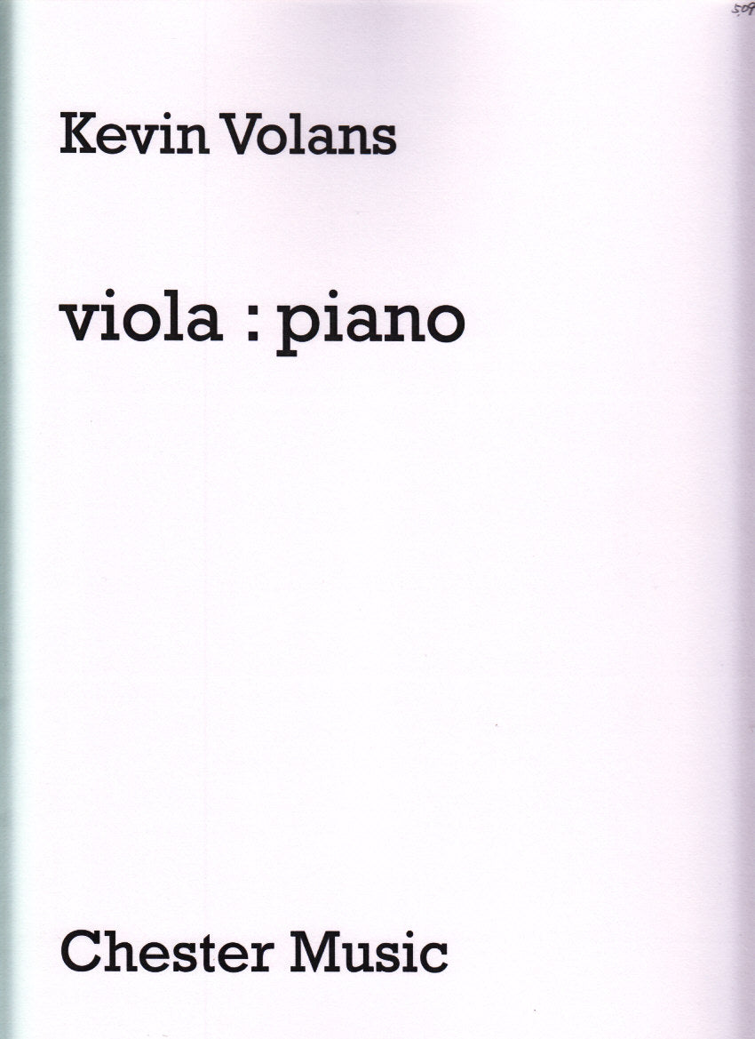 Volans, Viola: Piano (Chester)