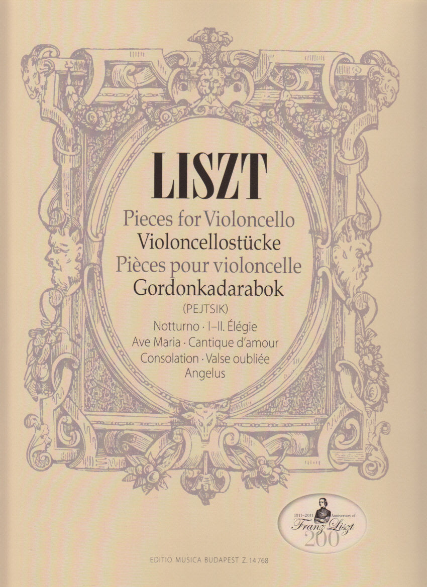 Liszt, Pieces for Violoncello (Pejtsik) (Editio Musica Budapest)