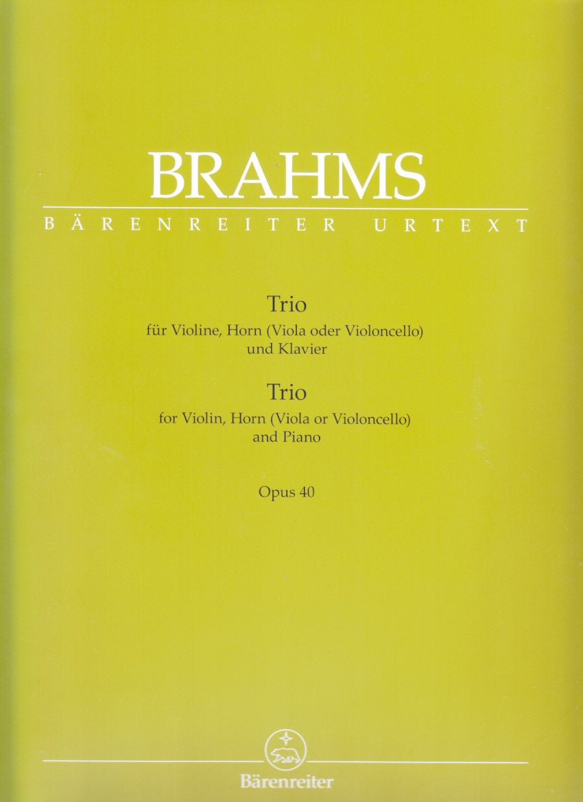 Brahms, Trio op. 40 (Hn/Va/Vc,Vn,Pf) (Barenreiter)