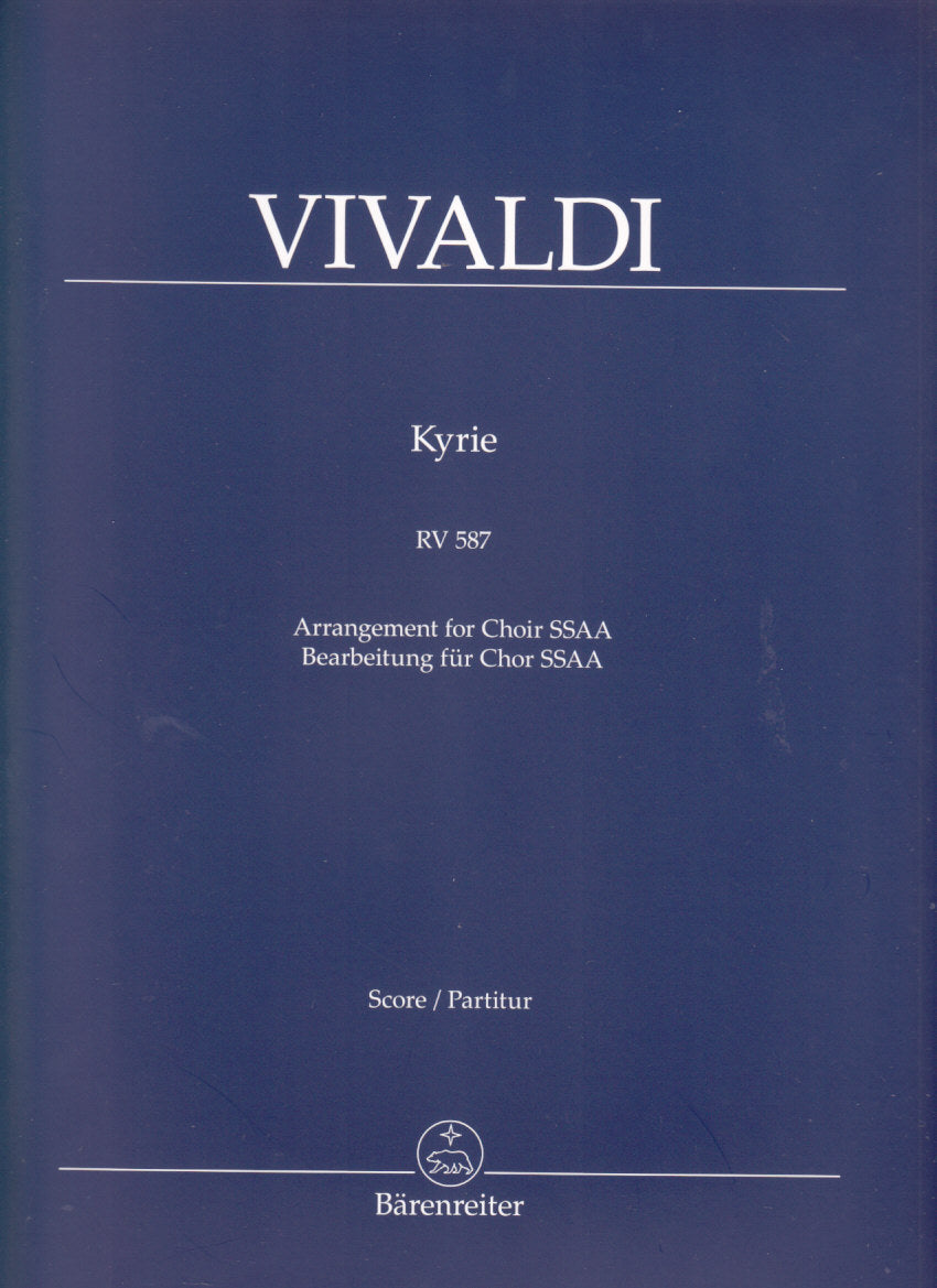 Vivaldi, Kyrie RV 587 Female Chor (Score (Barenreiter)