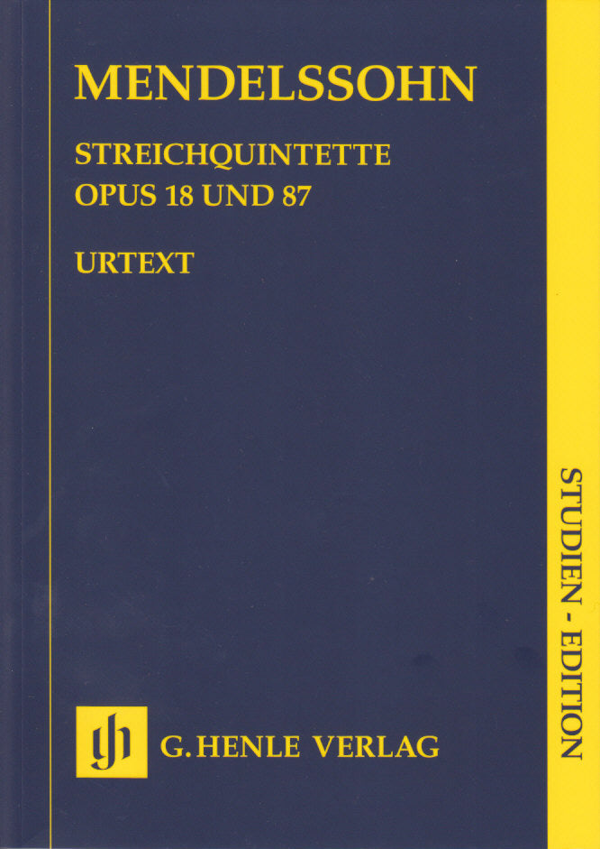 Mendelssohn, String Quintets op. 18, 87 (Henle)