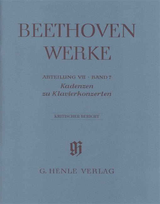 Beethoven Werke 7/7, Kritischer Bericht (Henle)