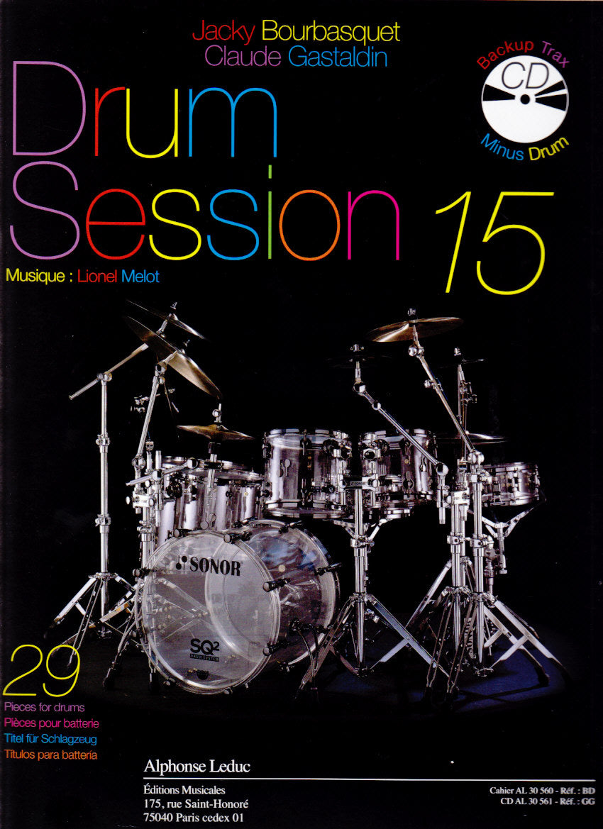 Bourbasquet, Drum Session 15 (+CD) (Leduc)