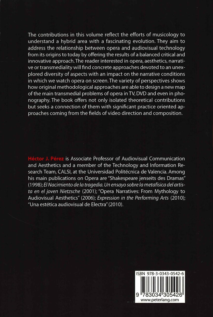 Perez, Opera and Video: Technology (Peter Lang)