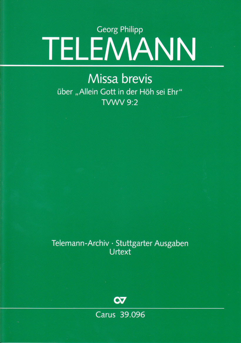 Telemann, Missa brevis TVWV 9/2 (Carus)