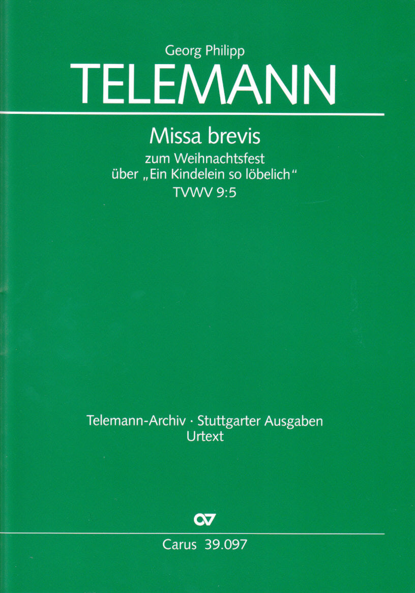Telemann, Missa brevis TVWV 9/5 (Carus)