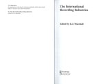 Marshall, International Recording Indust (Routledge)