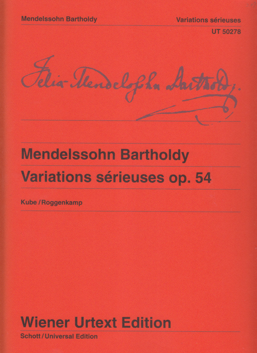 Mendelssohn, Variations serieuses op. 54 (Wiener Urtext Edition)