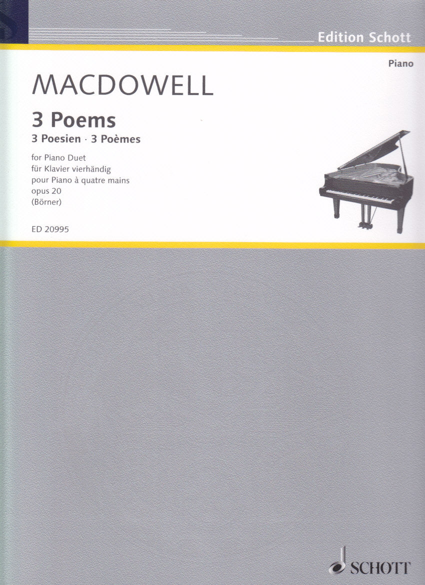 MacDowell, 3 Poems op. 20 (Schott)