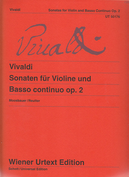 Vivaldi, Sonatas op. 2 (Vn,Bc) (Wiener Urtext Edition)