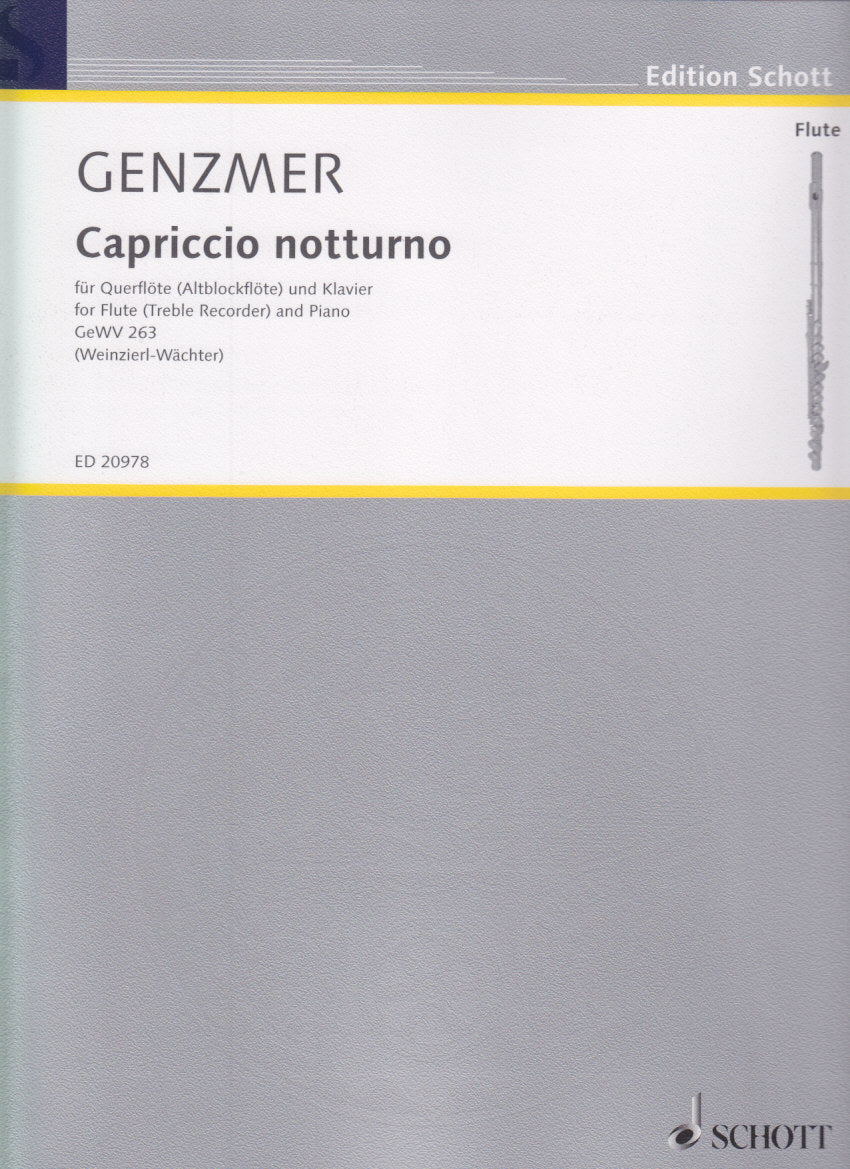 Genzmer, Capriccio notturno (Fl/ARec,Pf) (Schott)