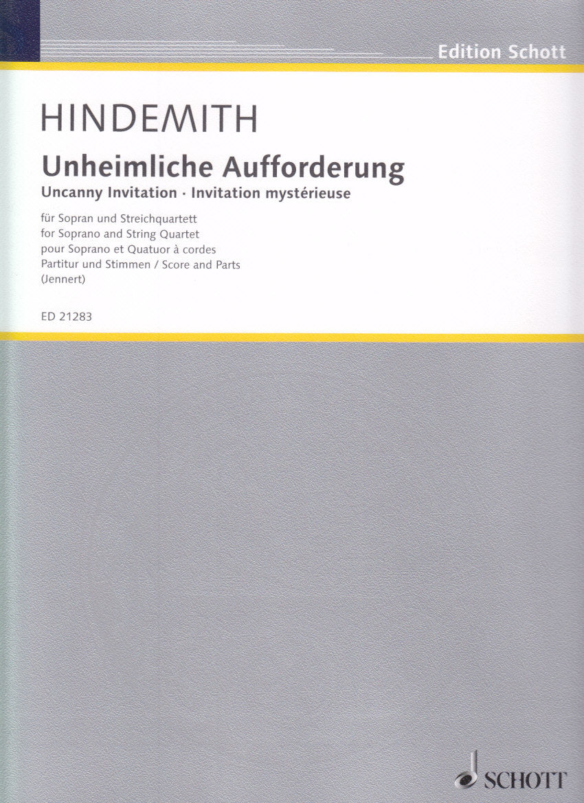 Hindemith, Unheimliche Aufforderung (Schott)