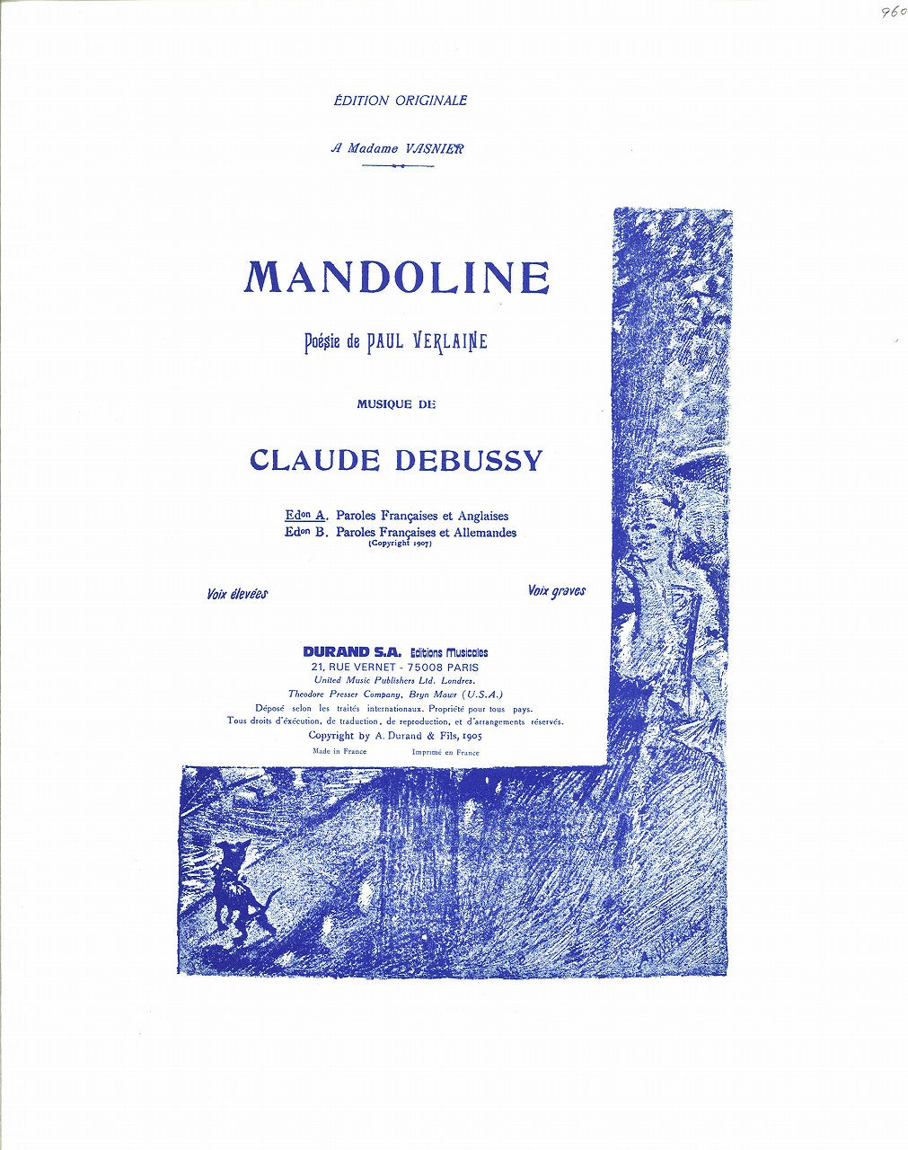 Debussy, Mandoline (H = orig) [F/E] (Durand)