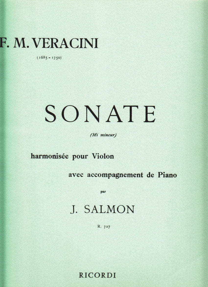 Veracini, Sonata in e min. (Salmon) (Ricordi)