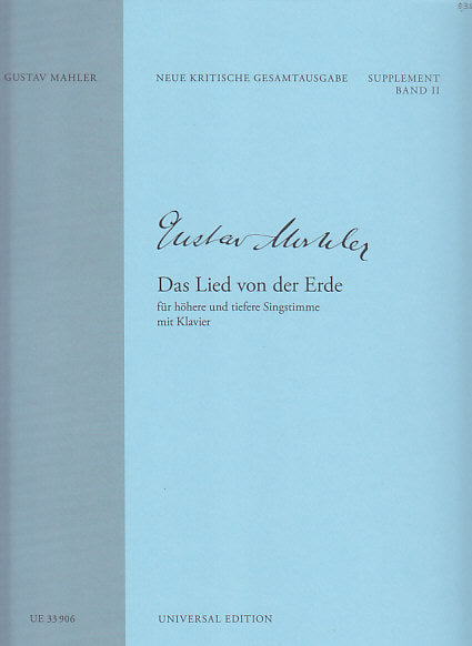 Mahler, Lied von der Erde (Suppl 2 rev.) (Universal)