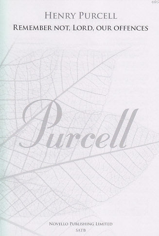Purcell, Remember not, Lord, our offence (Novello)