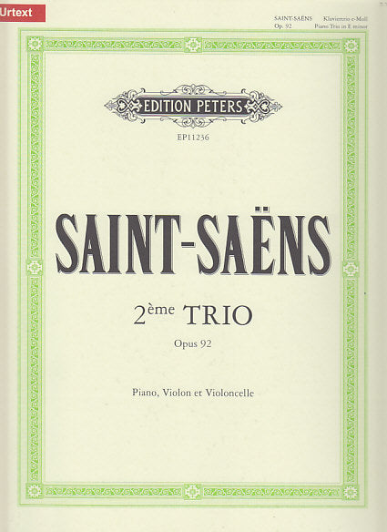 Saint-Saens, Trio No. 2 in e op. 92 (Peters)