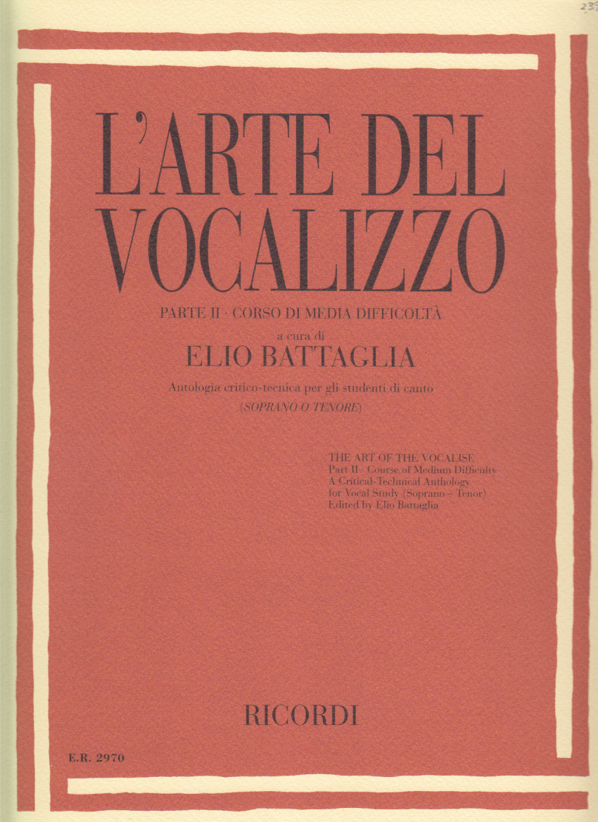Battaglia, Arte del vocalizzo 2 (Sop/Ten (Ricordi)