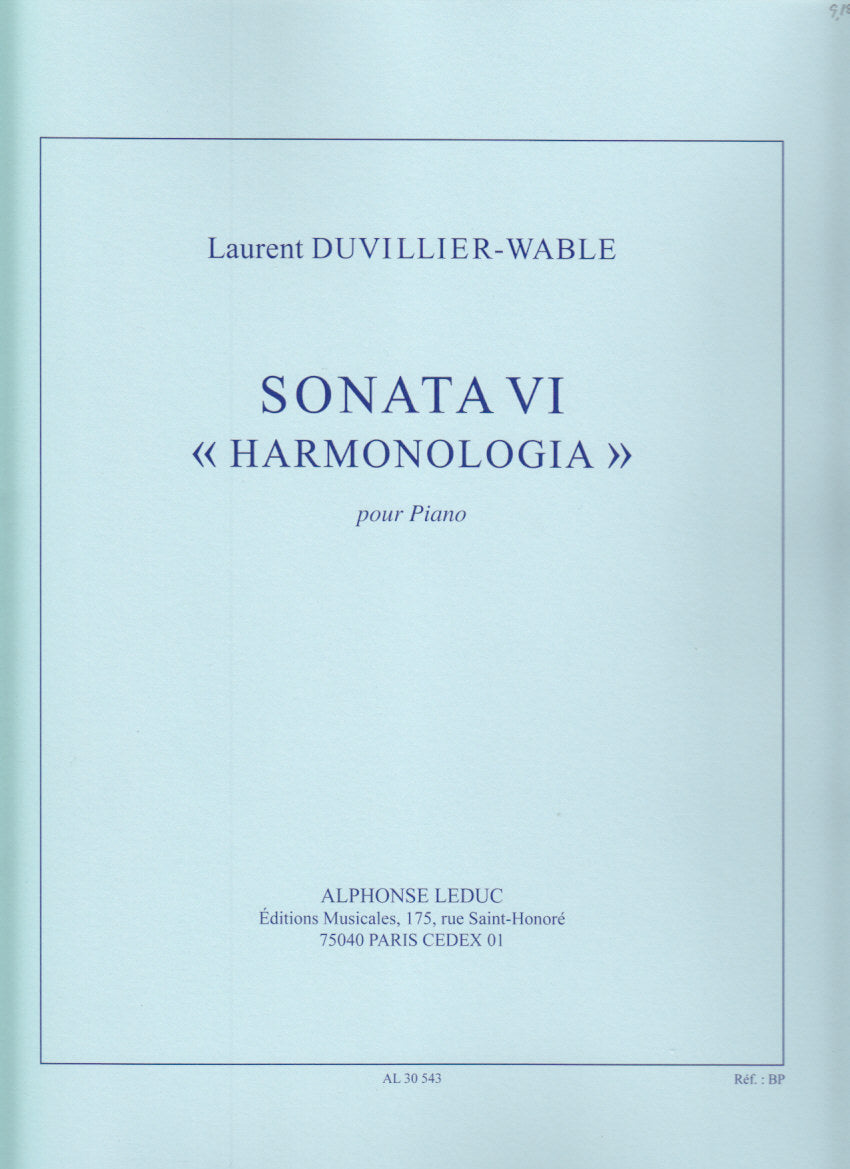 Duvillier-Wable, Sonata No. 6 (Leduc)