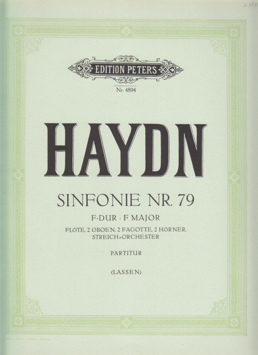 Haydn, Symphony No. 79 in F (Peters)