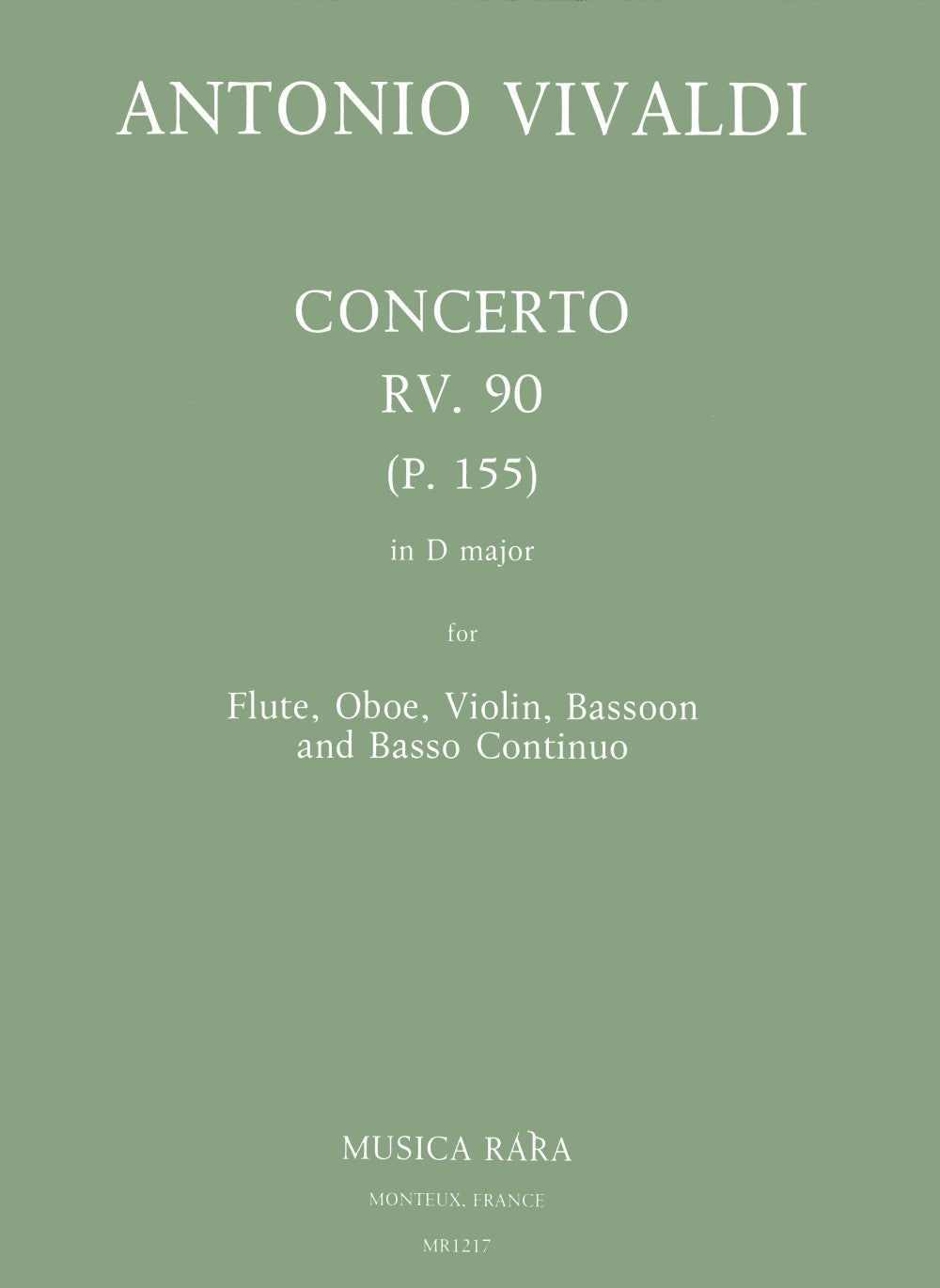 Vivaldi, Concerto in D RV 90 (Musica Rara)