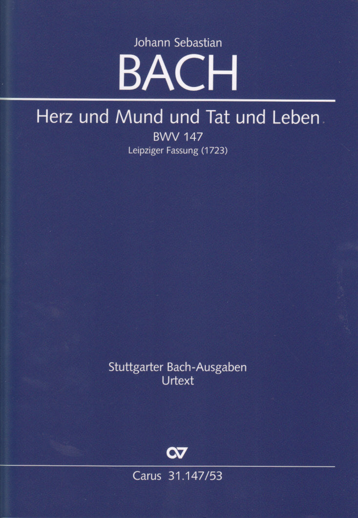 Bach, Kantate BWV 147 (ver. 1723) (Carus)