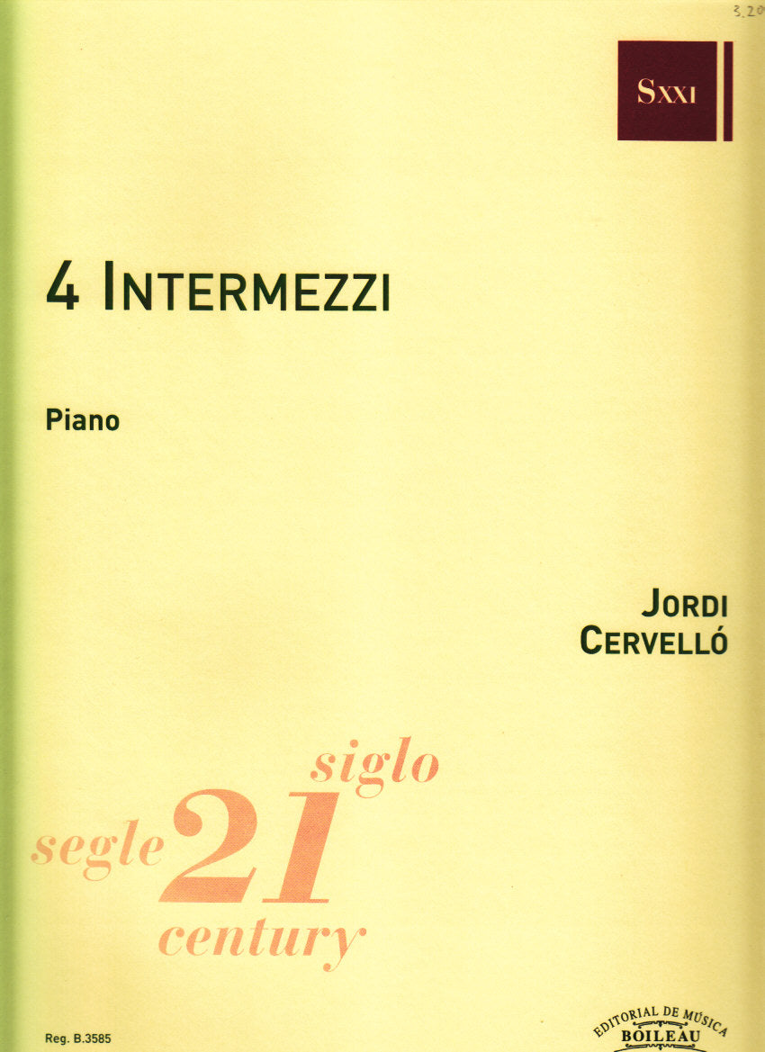 Cervello, 4 Intermezzi (Boileau)