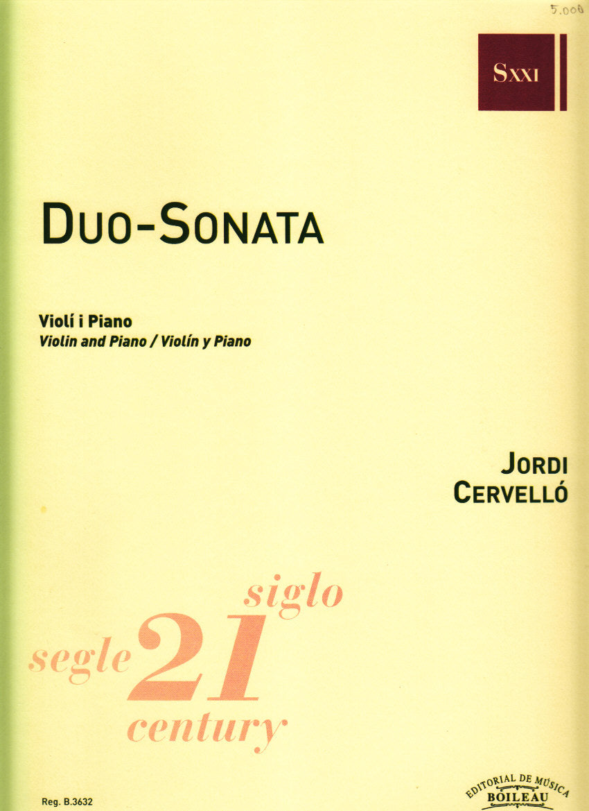 Cervello, Duo-Sonata (Boileau)